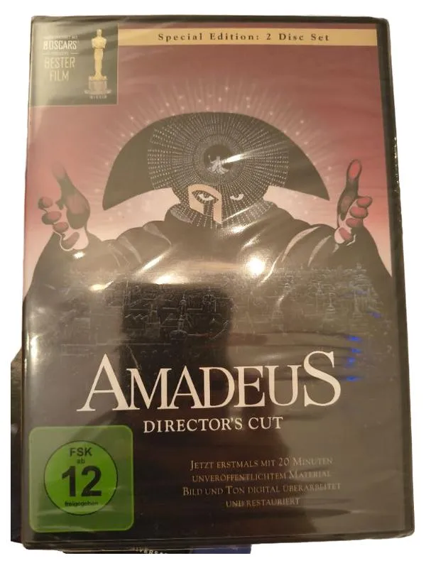 Amadeus Director's Cut DVD Special Edition 2 Disc Set Milos Forman FSK 12 1