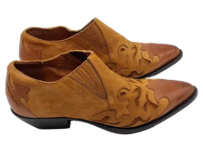 Sandro Damen Stiefeletten Western-Look Leder Braun Gr. 38 Casual