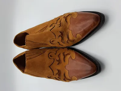 Sandro Damen Stiefeletten Western-Look Leder Braun Gr. 38 Casual
