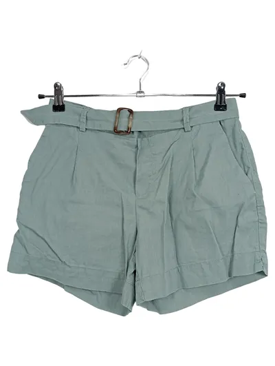 ORSAY Damen Shorts Leinen Bindegürtel Mintgrün Gr. 36 S