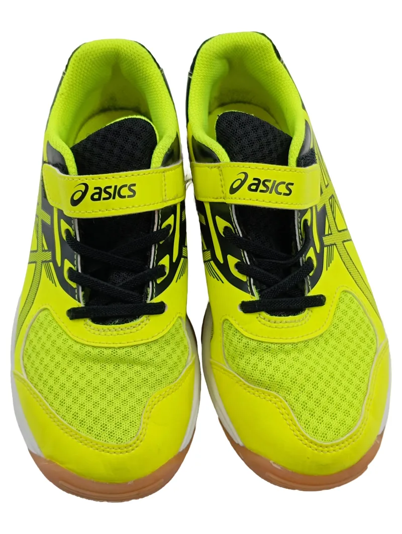 ASICS Kinder Sportschuhe Hallenschuhe Turnschuhe Gr. 34.5 Gelb Schwarz 2