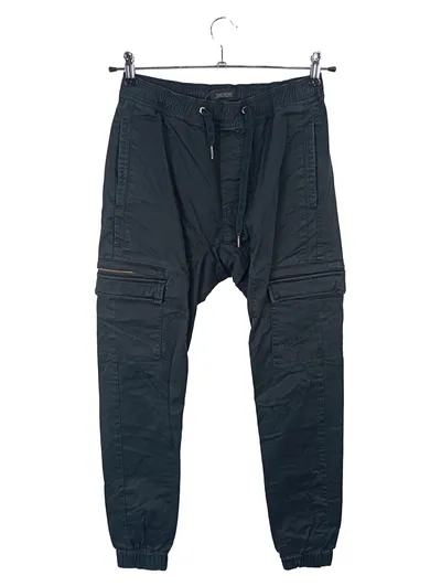ZANEROBE Cargohose Herren Drop Crotch Jogger Schwarz Größe 29