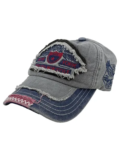 Era Baseball Cap York Vintage Grau Basecap Herren UNI