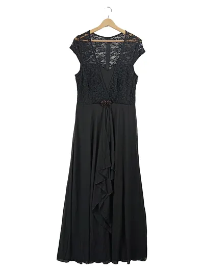 Ever Pretty Abendkleid Spitze Maxikleid Damen Gr. 46 Schwarz Elegant