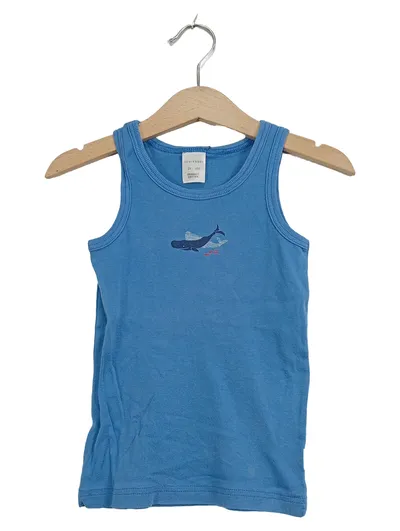Schiesser Kinder Unterhemd Walmotiv Blau Gr. 104 Basic Baumwolle