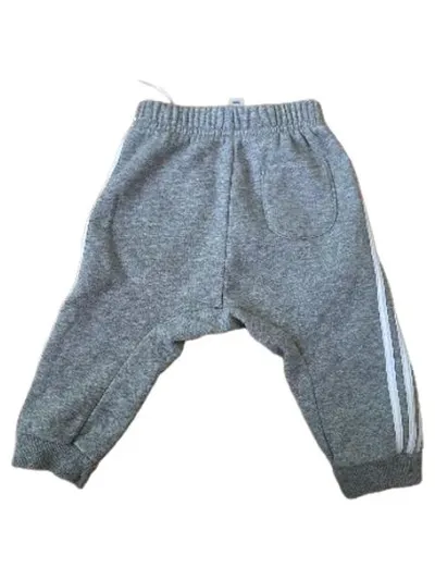 adidas Jogginghose Baby Gr. 74 6-9M Grau 3-Streifen Trainingshose