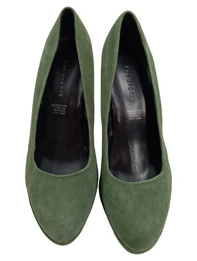 5th Avenue Damen Pumps Wildleder Grün Plateau Absatz Größe 39
