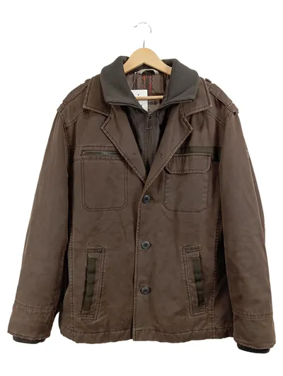 STONES Herren Sweatjacke Outdoor Braun Gr. 50 L Baumwolle