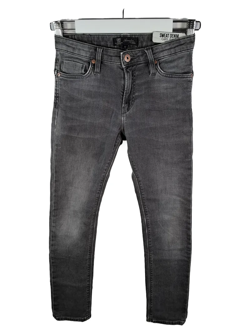 Cars Jeans Slim Fit Jeans Kinder Gr. 152 Grau Sweat Denim Stretch 1
