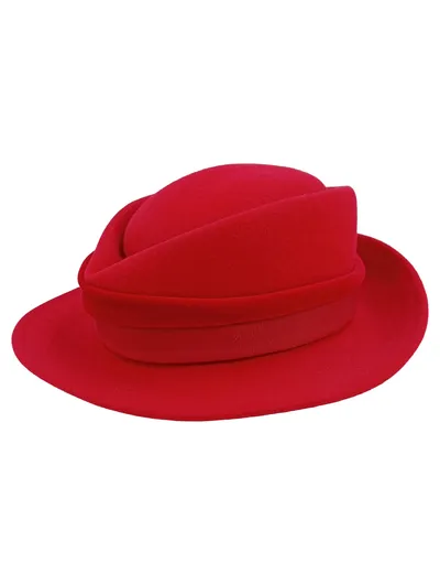 Mayser Damen Hut Filzhut Rot Elegant Größe S
