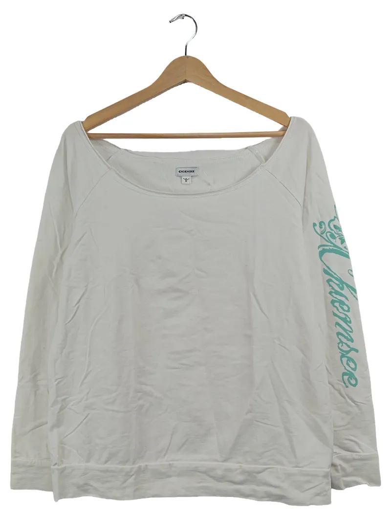 Chiemsee Langarmshirt Damen Gr. 40/42 Weiß Casual Shirt Langarm 1