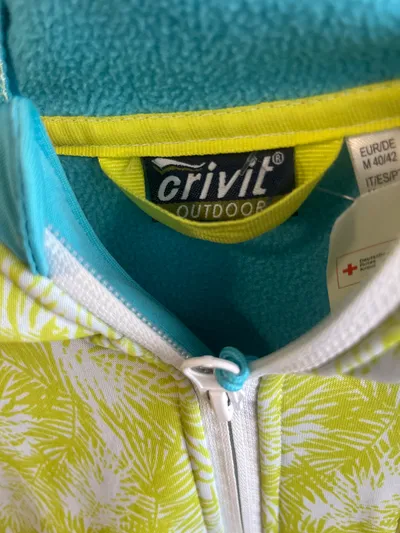 Crivit Outdoor Damen Softshelljacke Gr. M 40, 42 Gelb Muster Kapuze