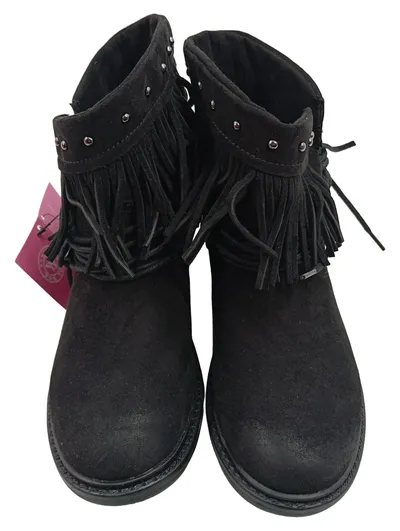 You Young Coveri Damen Stiefelette Fransen Nieten Schwarz Gr. 37 Boho
