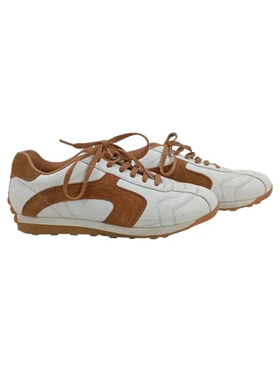 Dockers by Gerli Fussballschuhe Sneaker Low Herren Weiß Gr. 40 Retro Leder