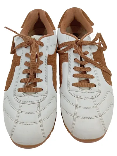Dockers by Gerli Fussballschuhe Sneaker Low Herren Weiß Gr. 40 Retro Leder