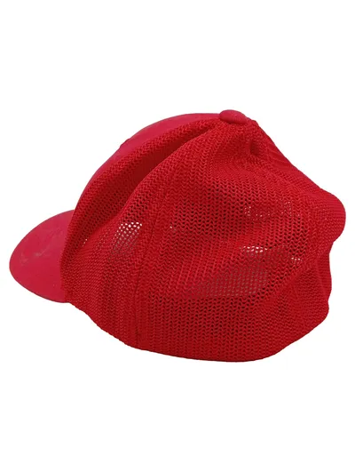 Flexfit Fan Basecap idealbau Logo Herren Rot Größe S-M Sportlich Mesh