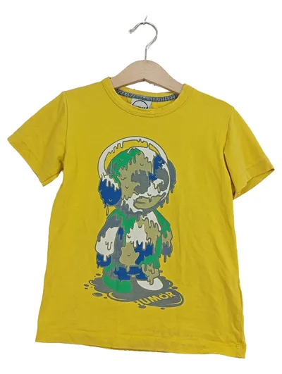 Humör Kinder T-Shirt Bären-Print Gelb Gr. 104, 110 Kurzarm Streetwear