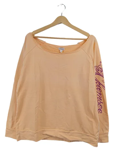 Chiemsee Damen Sweatshirt Langarm Gr. 40/42 Orange Schriftzug