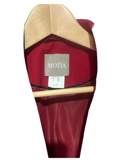 MONA Damen Blazer Rot Gr. 46 Reißverschluss Klassisch