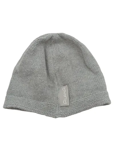 ALANA Strickmütze Kinder Beanie Grau Basic Baumwolle Wintermütze