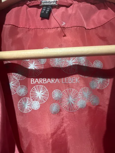 Barbara Lebek Damen Leichte Jacke Rot Gr. 42 XL Casual Reißverschluss