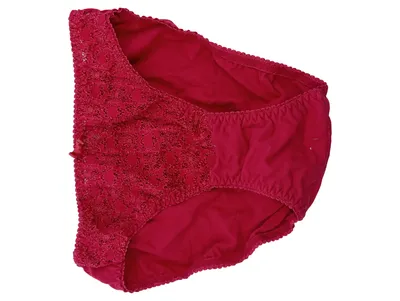 After Eden Damen Slip mit Spitze Rot Gr. S Baumwolle Elasthan