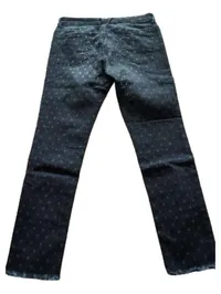 EDCO Damen Jeans Skinny Fit Schwarz Gepunktet Gr. 32 W32 2