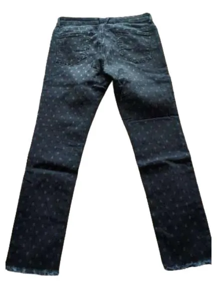 EDCO Damen Jeans Skinny Fit Schwarz Gepunktet Gr. 32 W32 2