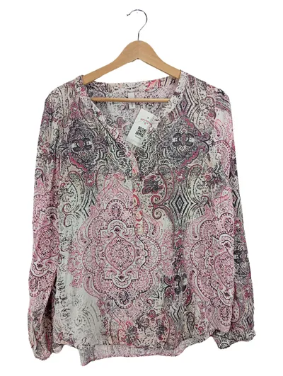 Soyaconcept Damen Bluse Paisley-Muster Mehrfarbig Gr. 40 L Viskose