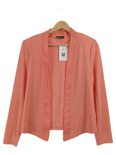 Taifun Damen Strickjacke Rosa Gr. 40 L Casual