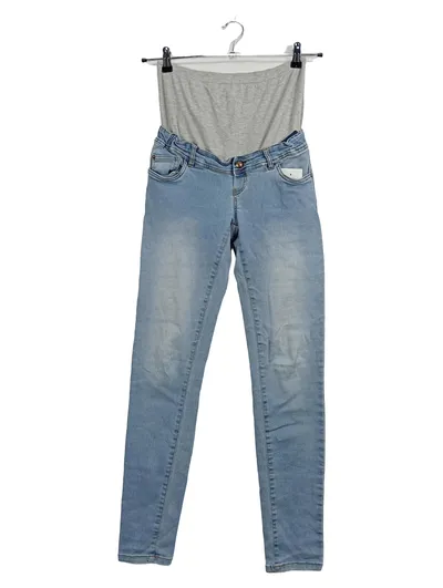 Mamalicious Damen Umstandsjeans Straight Leg Blau Gr. W28, L32