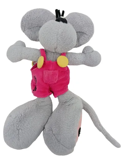 Diddl Maus Kuscheltier Plüschtier Grau Latzhose 32 cm
