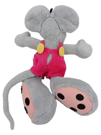 Diddl Maus Kuscheltier Plüschtier Grau Latzhose 32 cm