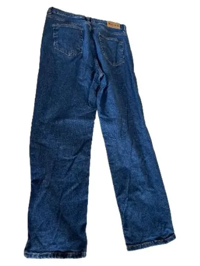 NA-KD Damen Jeans Straight Leg Regular Fit Blau Gr. 40 W31 L28 Baumwolle