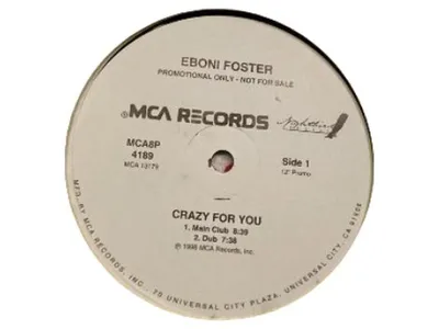 Eboni Foster Crazy For You 12" Vinyl Promo MCA Records 1998 Soul