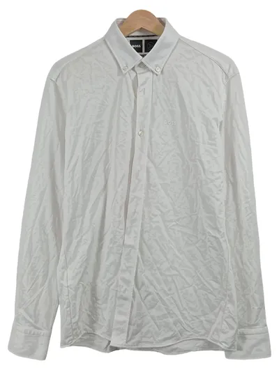 BOSS Business Hemd Herren Regular Fit Weiß Gr. 48 M Langarm