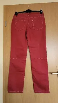 Eddie Bauer Damen Jeans Regular Fit Rot Gr. 42 W33 Stretch 2