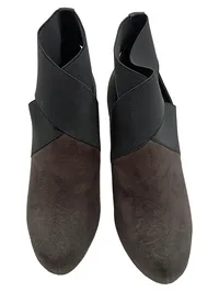 Estrada Damen Stiefelette Wildleder Braun 11cm Absatz Cut-Outs Slip-On Gr. 37 2