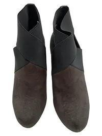Estrada Damen Stiefelette Wildleder Braun 11cm Absatz Cut-Outs Slip-On Gr. 37 4