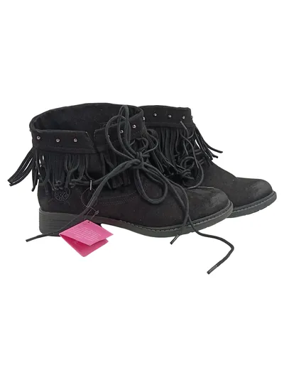 You Young Coveri Damen Stiefeletten Schwarz Fransen Nieten Leder Gr. 39