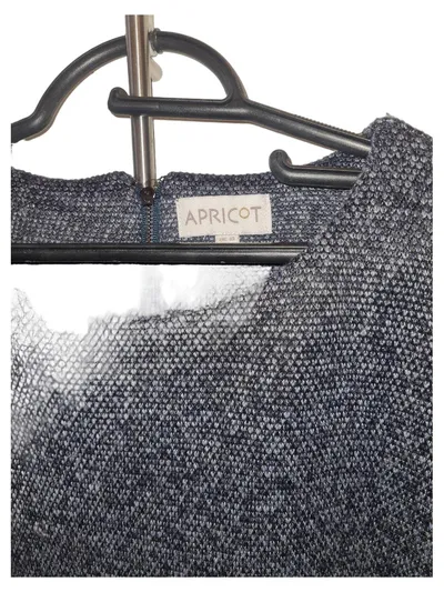 Apricot Damen Businesskleid Gr. S 36 Grau Meliert Kurzarm Etuikleid