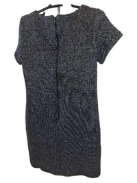 Apricot Damen Businesskleid Gr. S 36 Grau Meliert Kurzarm Etuikleid 3