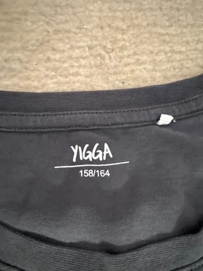 Yigga Kinder T-Shirt Grau Gr. 158 Einhorn Pailletten Kurzarm