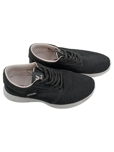 Supra Sneaker Low Damen Größe 38 Schwarz Textil Schnürschuhe