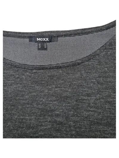 Mexx Damen Kleid Longpullover Grau Schwarz Colorblock Gr. M