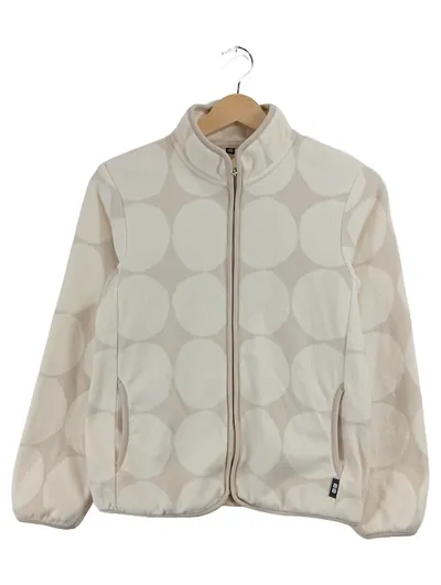 UNIQLO Fleecejacke Kinder Gr. 152 Beige Punkte