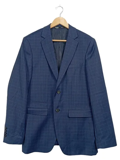 Selected Homme Herren Sakko Slim Fit Kariert Blau Gr. 48