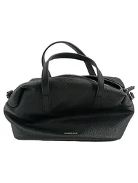 Emily & Noah Handtasche Damen Schwarz Leder Henkeltasche Bowlingtasche 1