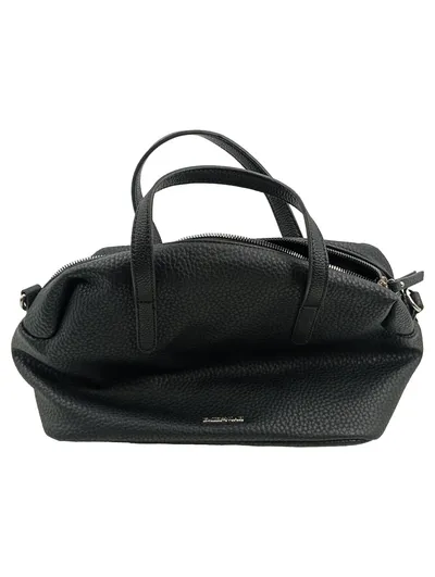 Emily & Noah Handtasche Damen Schwarz Leder Henkeltasche Bowlingtasche