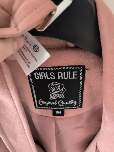 C&A GIRLS RULE Kinder Bikerjacke Lederjacke Rosa Gr. 164 Übergangsjacke